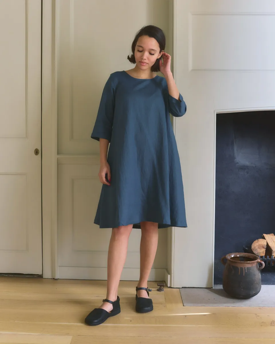 No.29 A-line Linen Dress in Stargazer