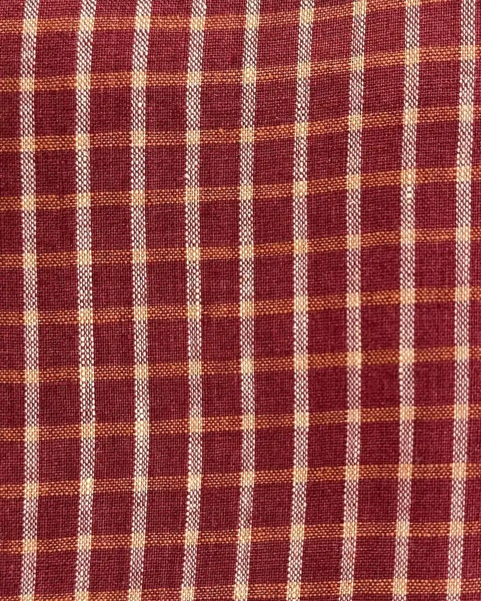 No.30 Collared Linen Dress in Pomodoro Plaid 7