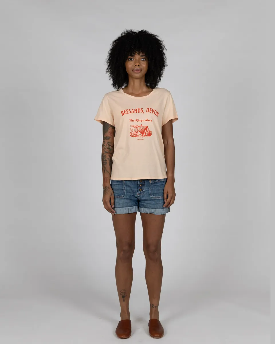 Organic Cotton T-shirt in Apricot 3