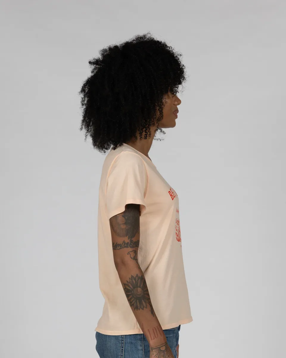Organic Cotton T-shirt in Apricot 4