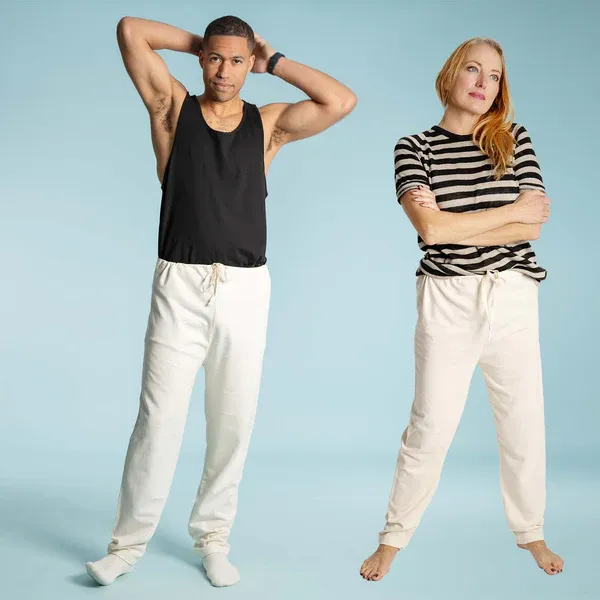 AUSTIN Elastic-Free 100% Organic Cotton Jammy Jogger Lounge Lightweight Sweatpants (Grown & Made in USA) (99.99% Biodegradable)