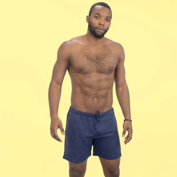 BONDI BEACH 100% Organic Linen Swimming Shorts (Lined) (One Inside Pocket