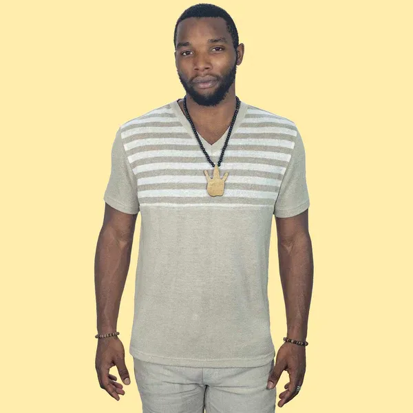 ESCONDIDO V-neck 100% Organic Hemp Knit Top (Discontinued) (99.99% Biodegradable)