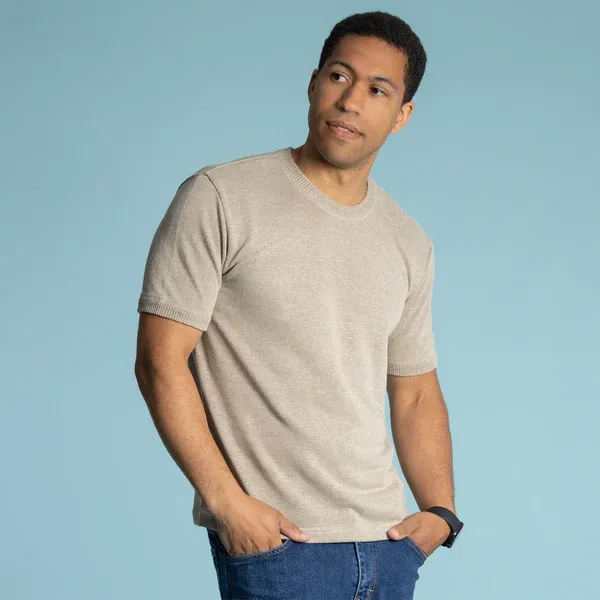 SOMERSET 100% Organic French Linen T-shirt (Unisex) (OC Thread, No Polyester, No Elastic, No Synthetics) (100% Biodegradable)