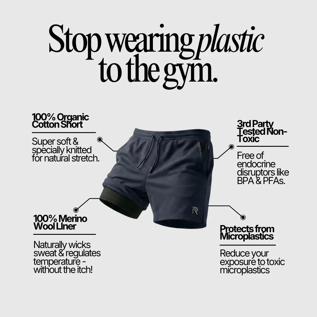 The Apex Short - (100% Organic Cotton + 100% Merino Wool Liner) 3