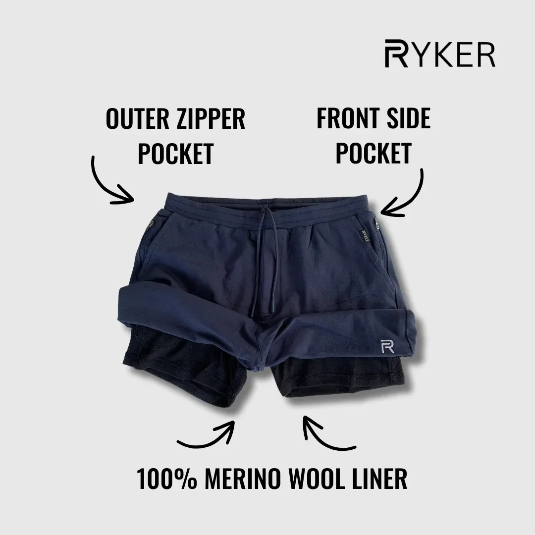 The Apex Short - (100% Organic Cotton + 100% Merino Wool Liner) 30