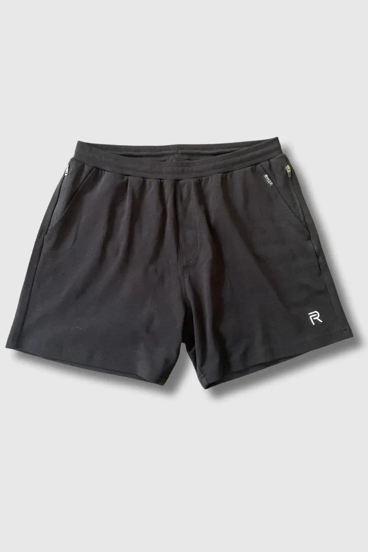 The Ares 100% Organic Cotton Shorts - Black - 7"