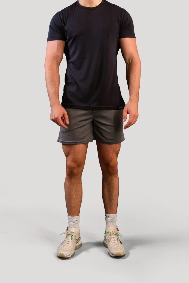 The Ares 100% Organic Cotton Shorts - Grey - 5.5" 4