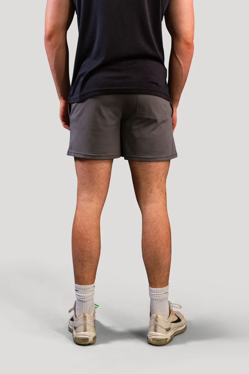 The Ares 100% Organic Cotton Shorts - Grey - 5.5" 5