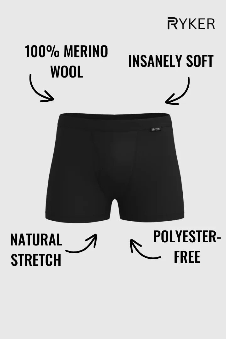 The Titan 100% Merino Wool Boxer Brief - Anthracite 2