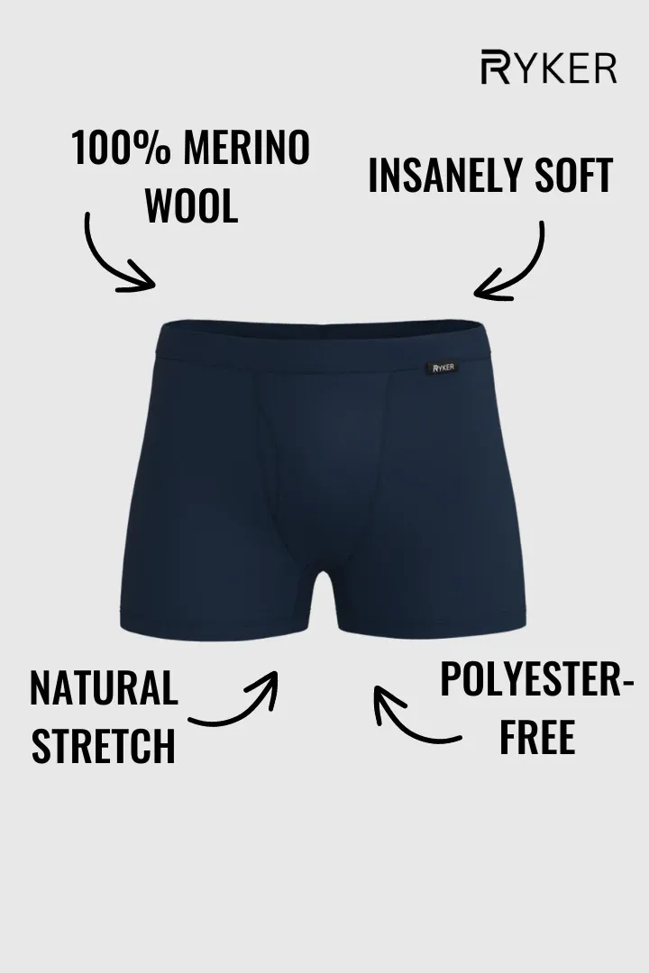 The Titan 100% Merino Wool Boxer Brief - Royal 2