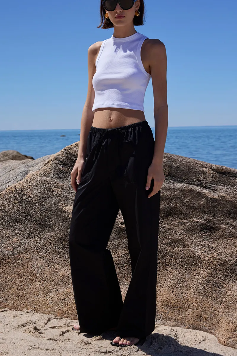 The Easy Drawstring Pant in Black