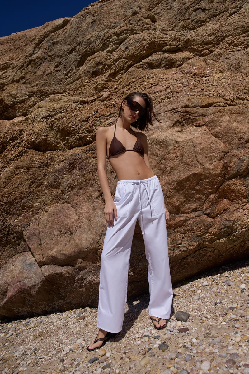 The Easy Drawstring Pant in White