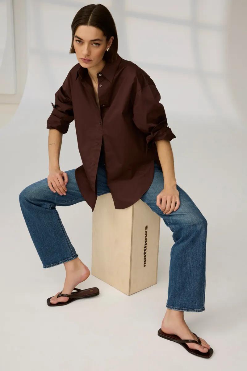 The Everything Shirt in Chocolate 2