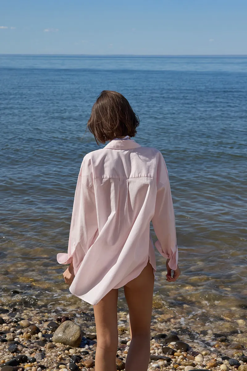 The Featherlight Everything Shirt in Peony 3