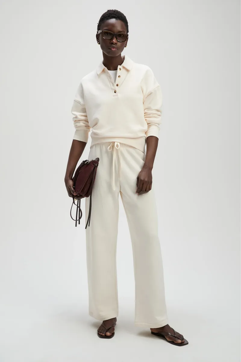 The French Terry Polo in Cream 2