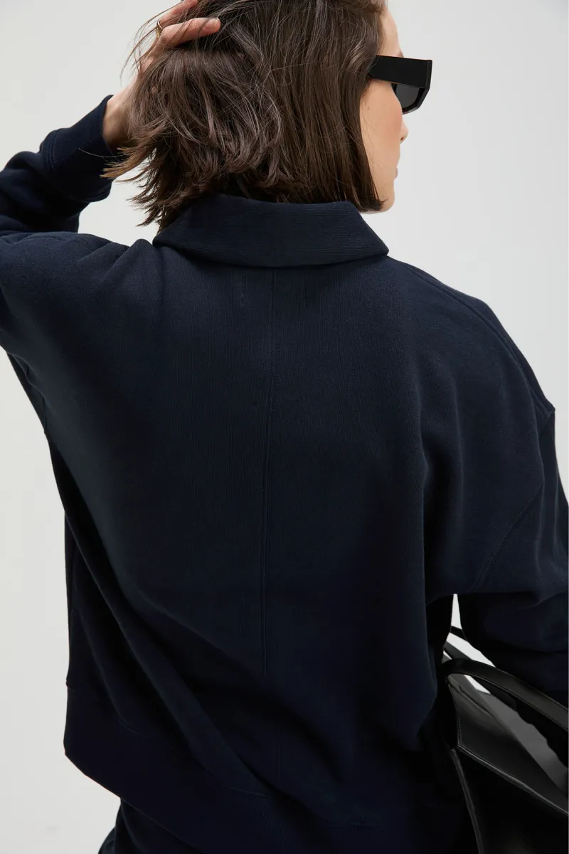 The French Terry Polo in Navy 6