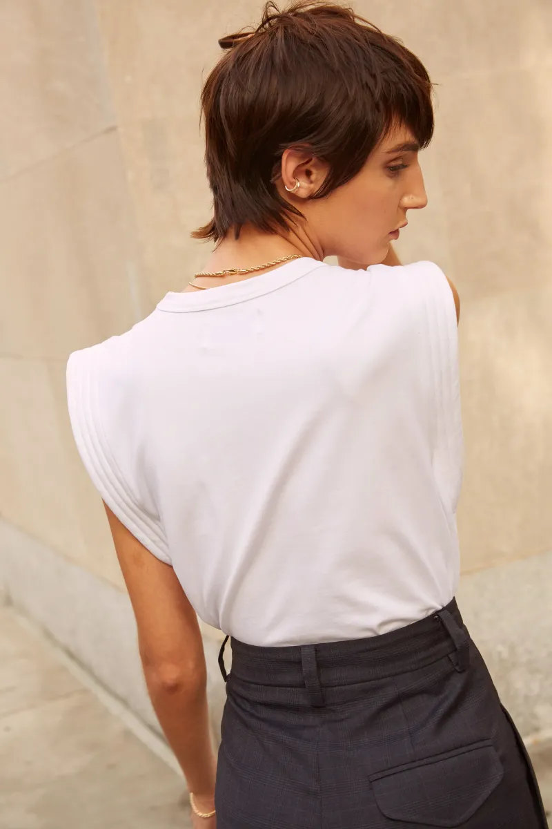 The Gimme That Shoulder Tee in White 3