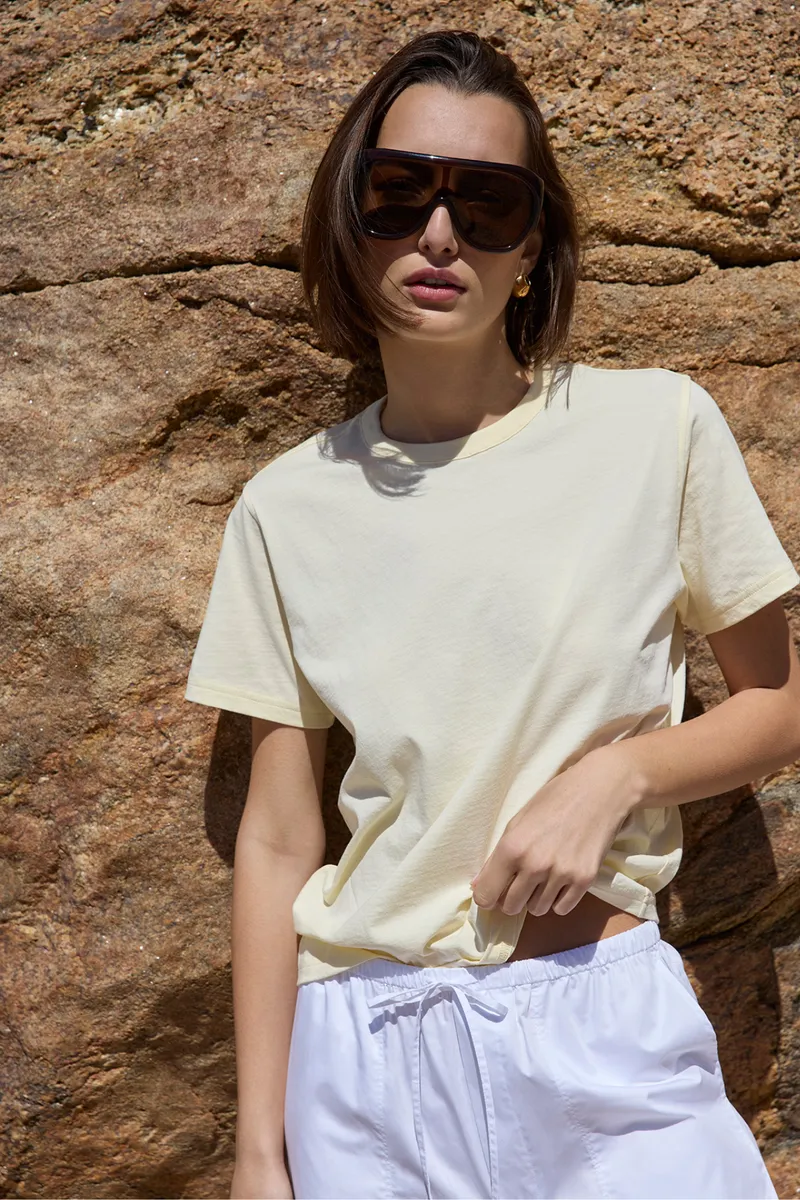 The Iconically Soft Perfect Tee in Butter 3