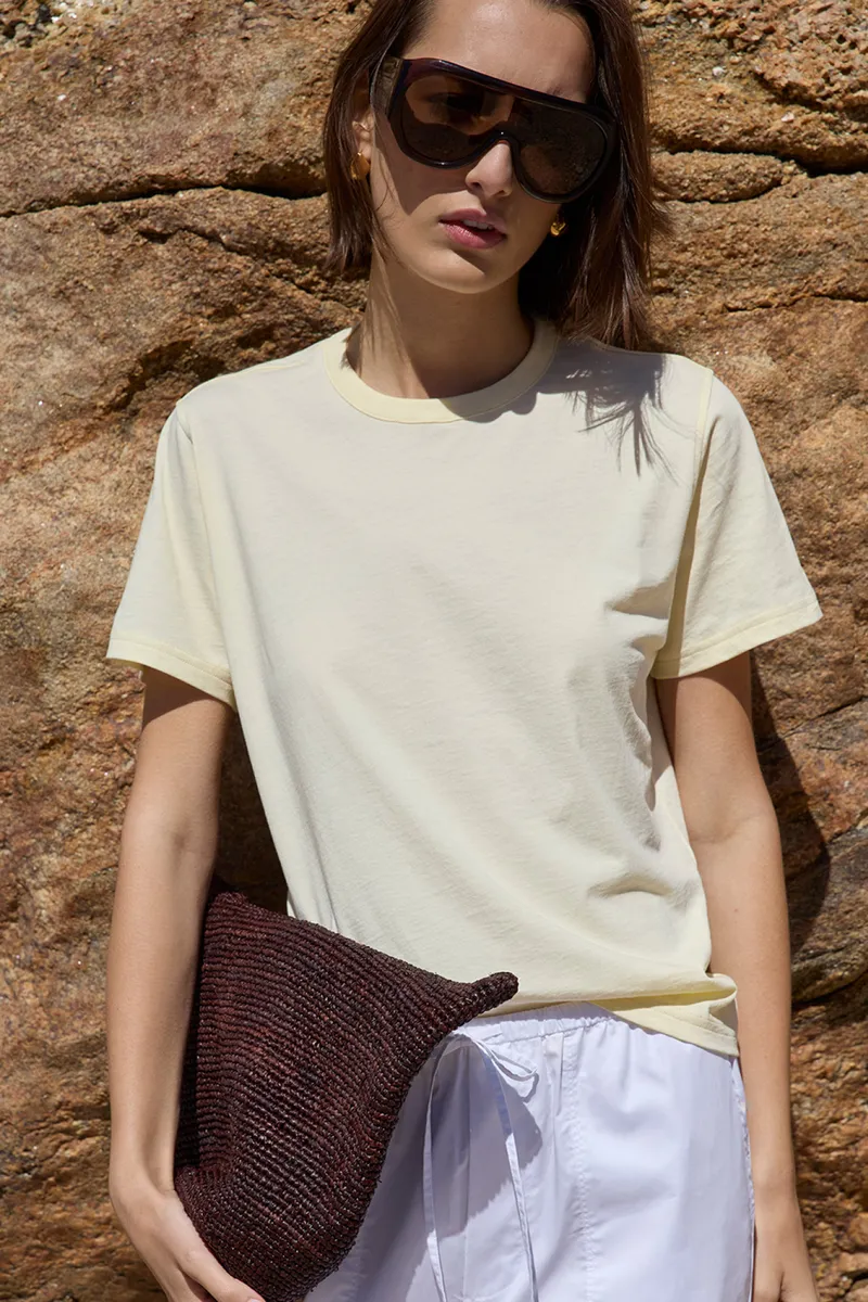 The Iconically Soft Perfect Tee in Butter 4