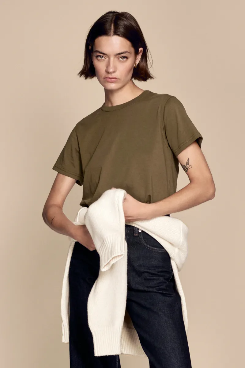 The Iconically Soft Perfect Tee in Olive 5