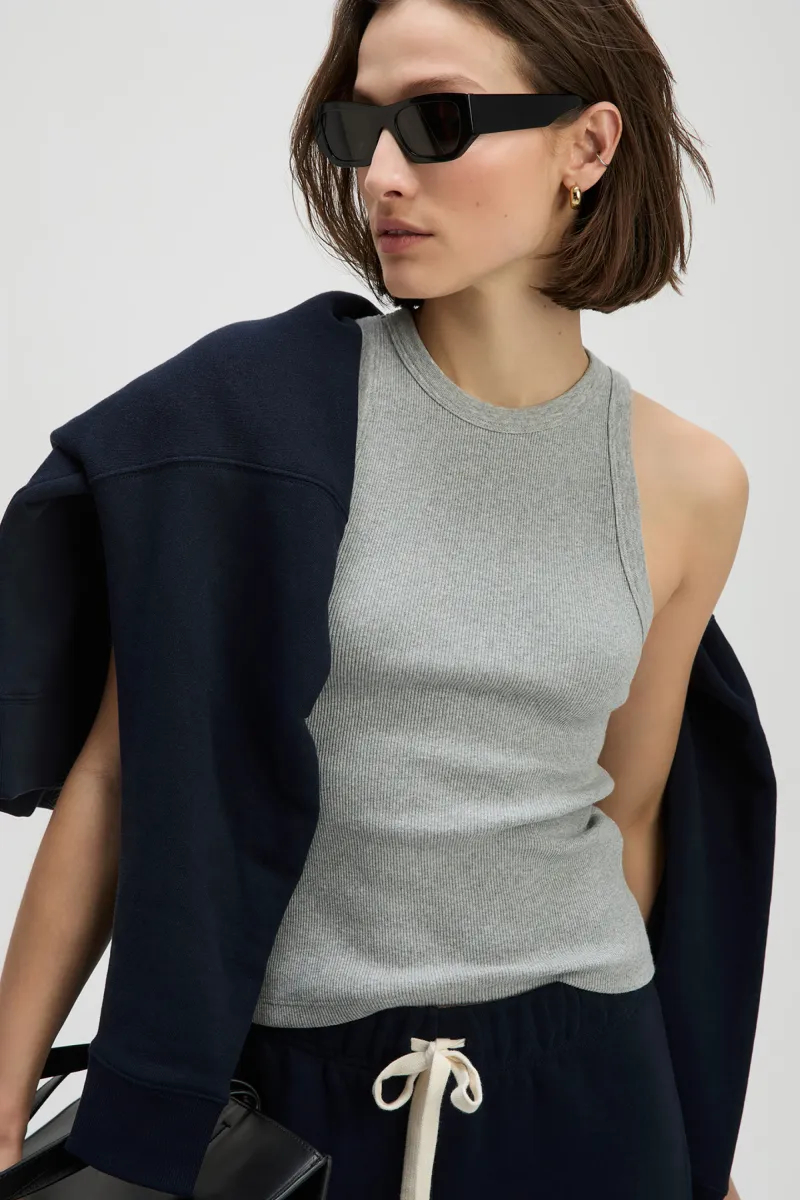The Not So Basic Tank in Heather Grey