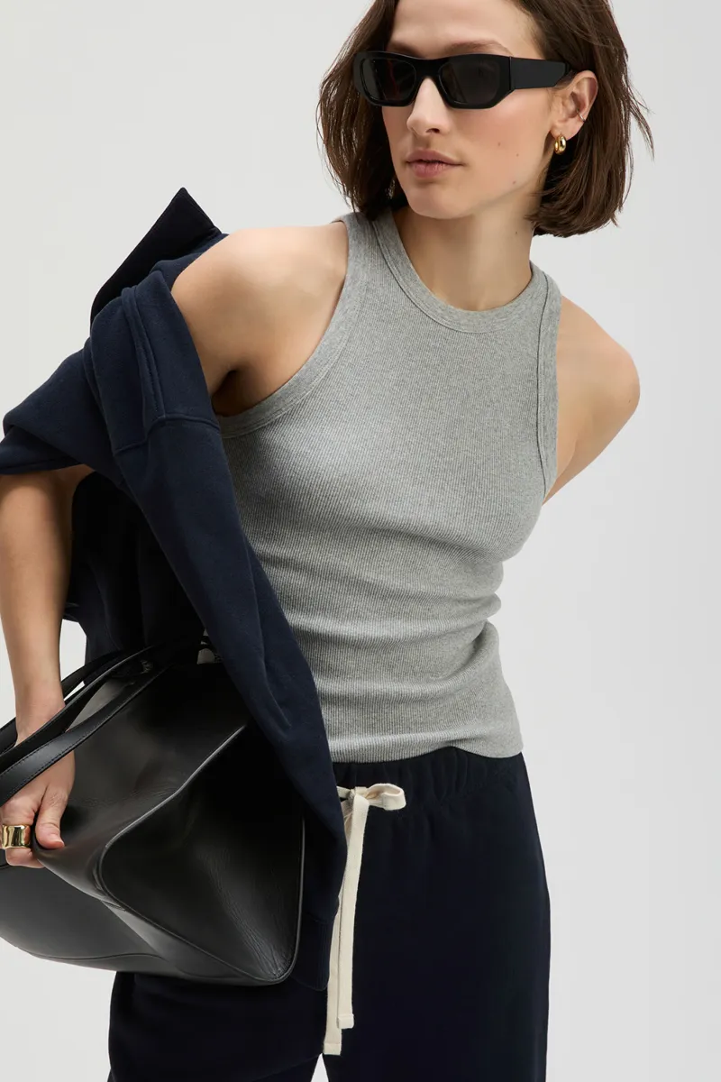 The Not So Basic Tank in Heather Grey 3