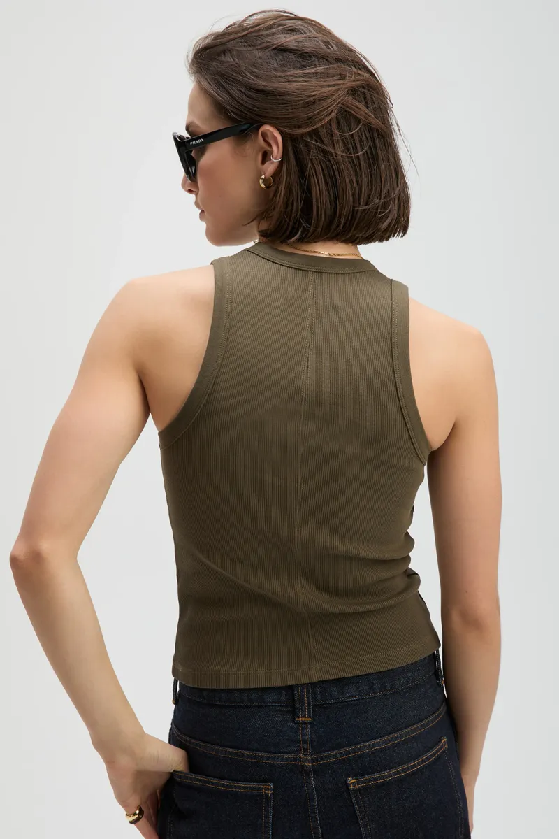 The Not So Basic Tank in Olive 4