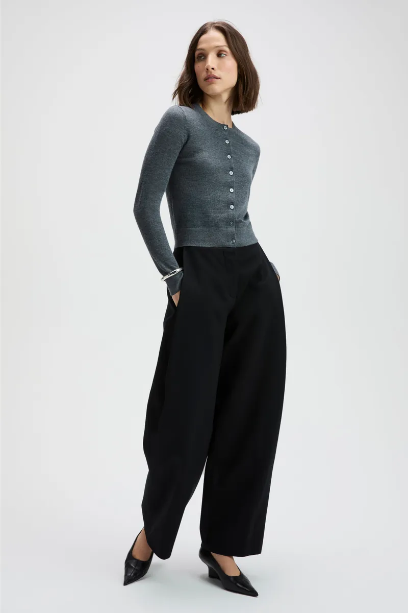 The Refined Cardi in Charcoal 3