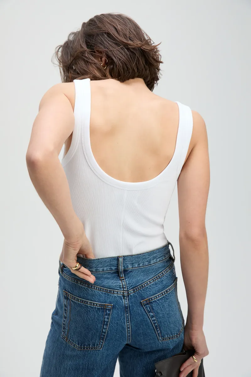 The Scoop It Up Tank in White 2