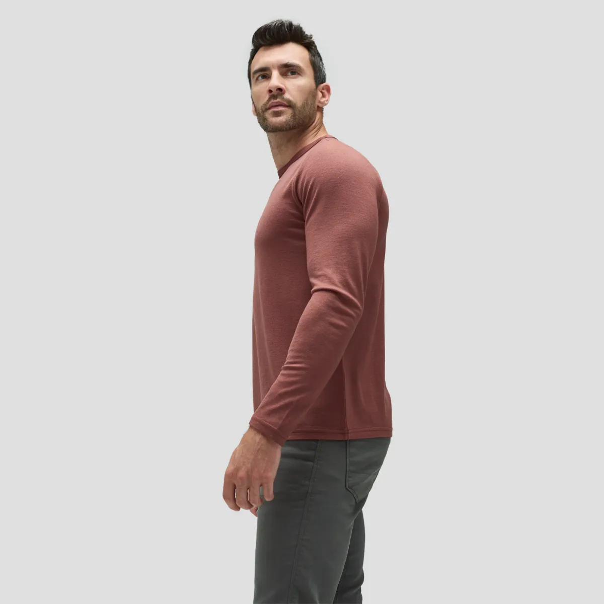 Men's Long Sleeve Merino Crew 21