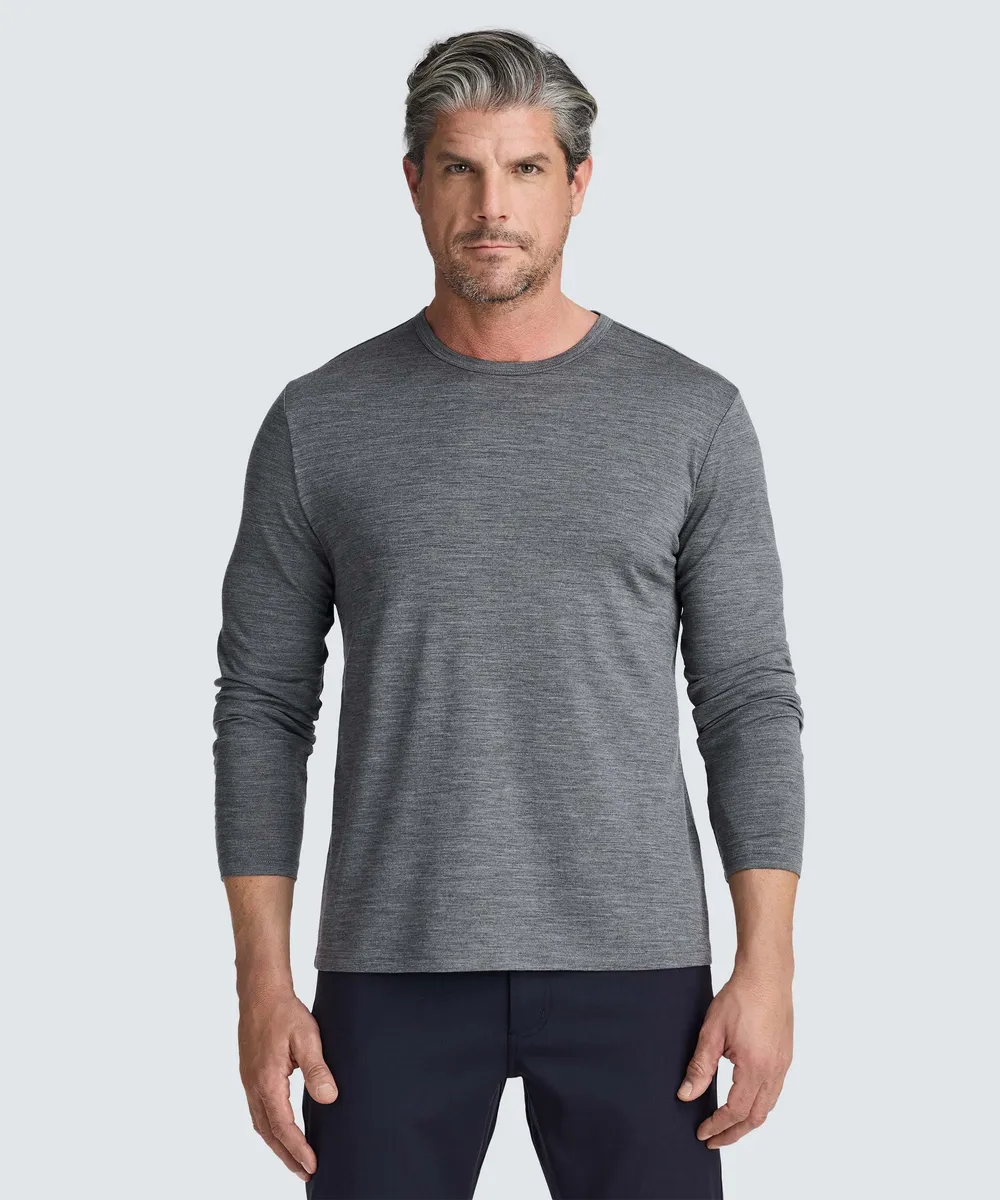 Men's Long Sleeve Merino Crew 65