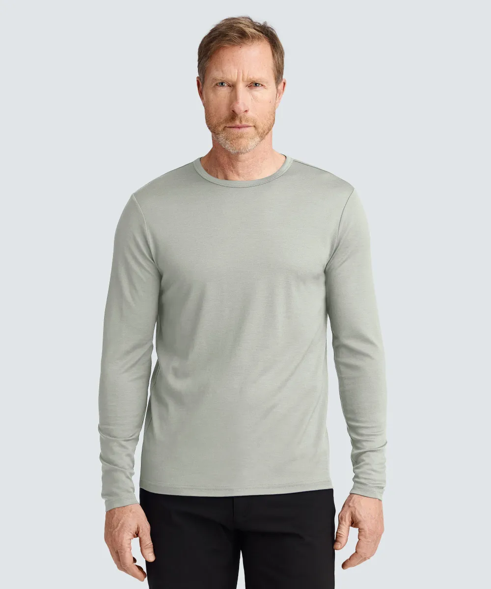 Men's Long Sleeve Merino Crew 75