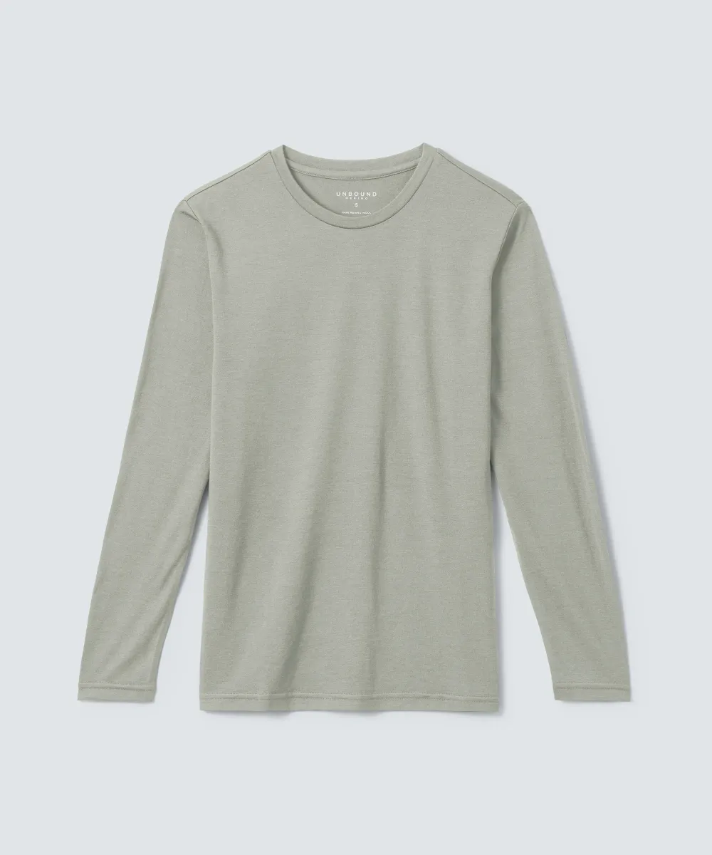Men's Long Sleeve Merino Crew 80