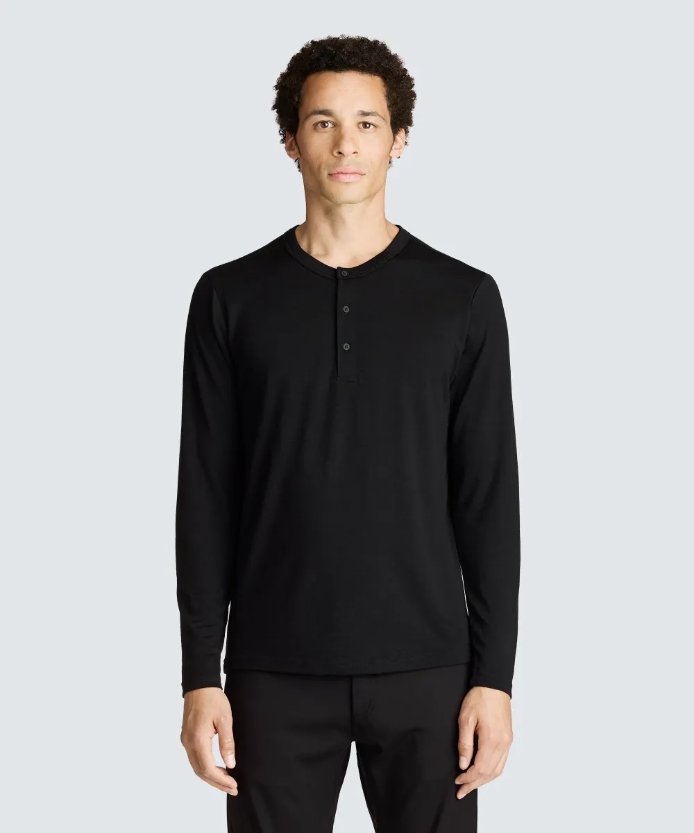 Men's Long Sleeve Merino Henley
