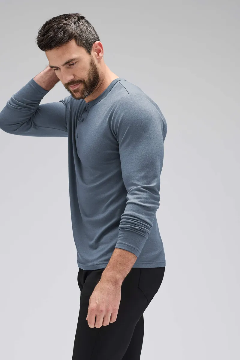 Men's Long Sleeve Merino Henley 18