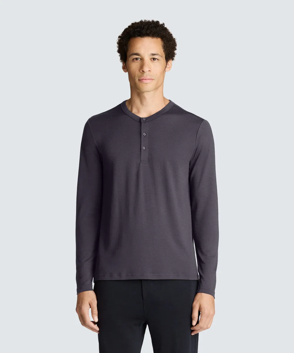 Men's Long Sleeve Merino Henley 22