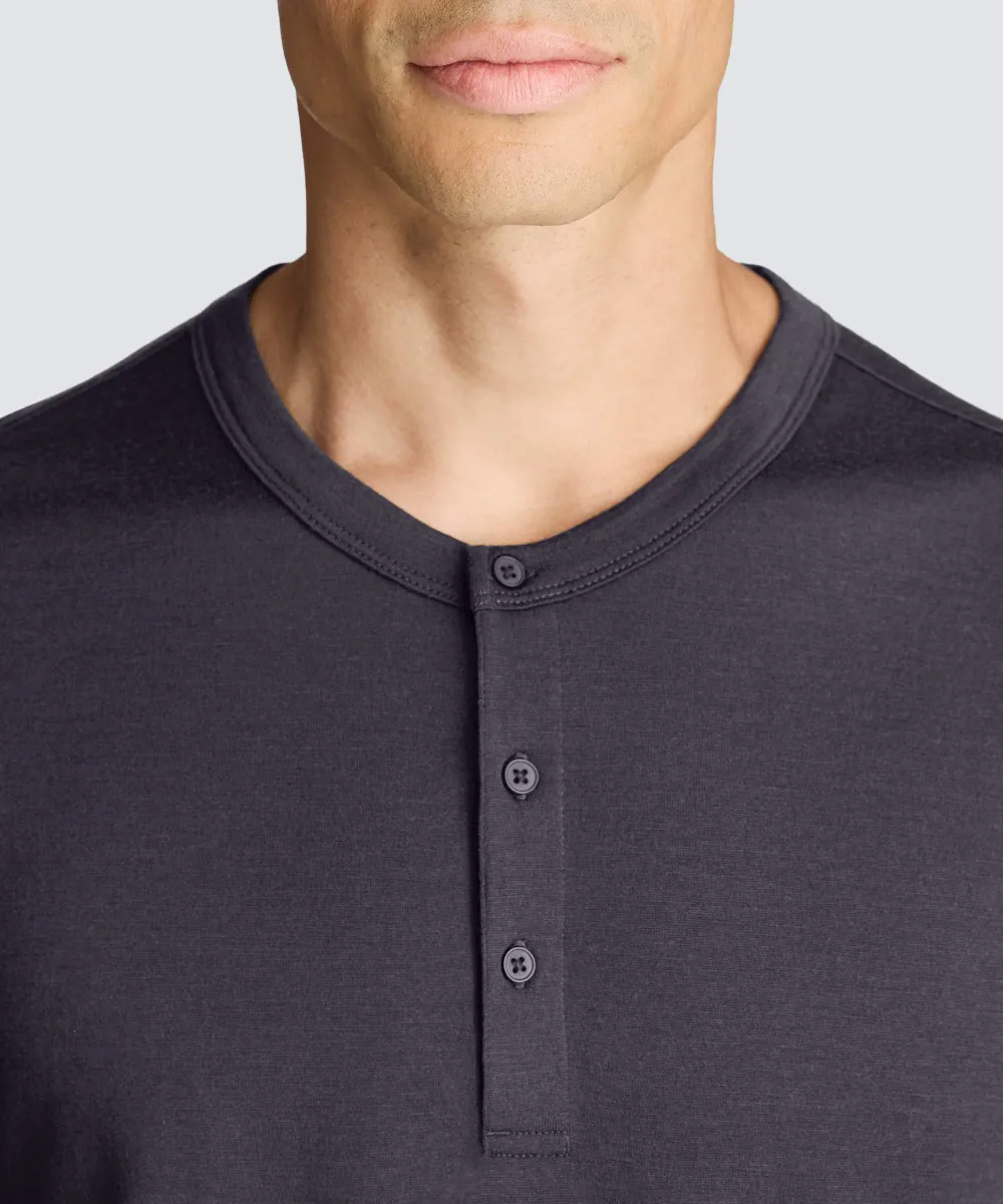 Men's Long Sleeve Merino Henley 25