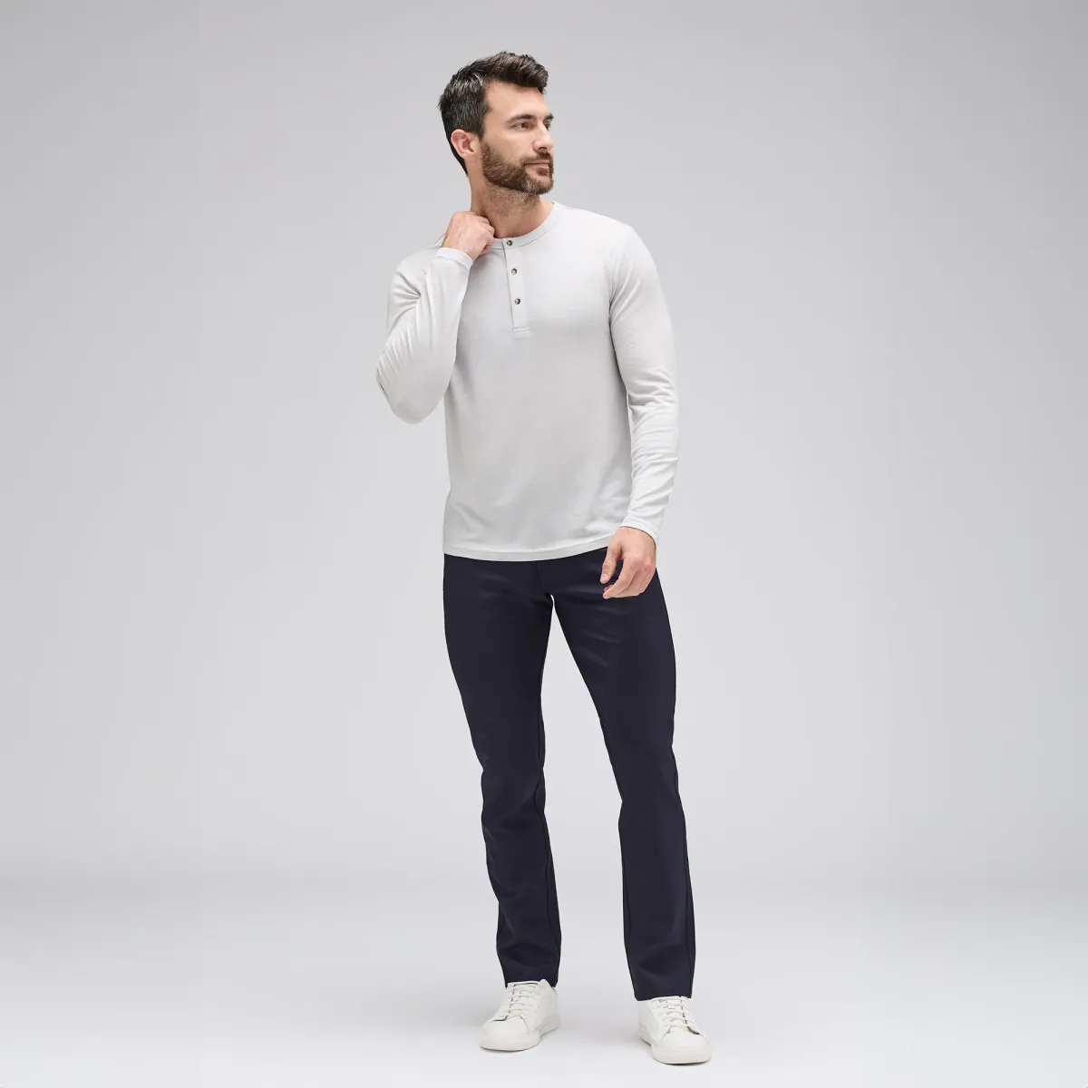 Men's Long Sleeve Merino Henley 32