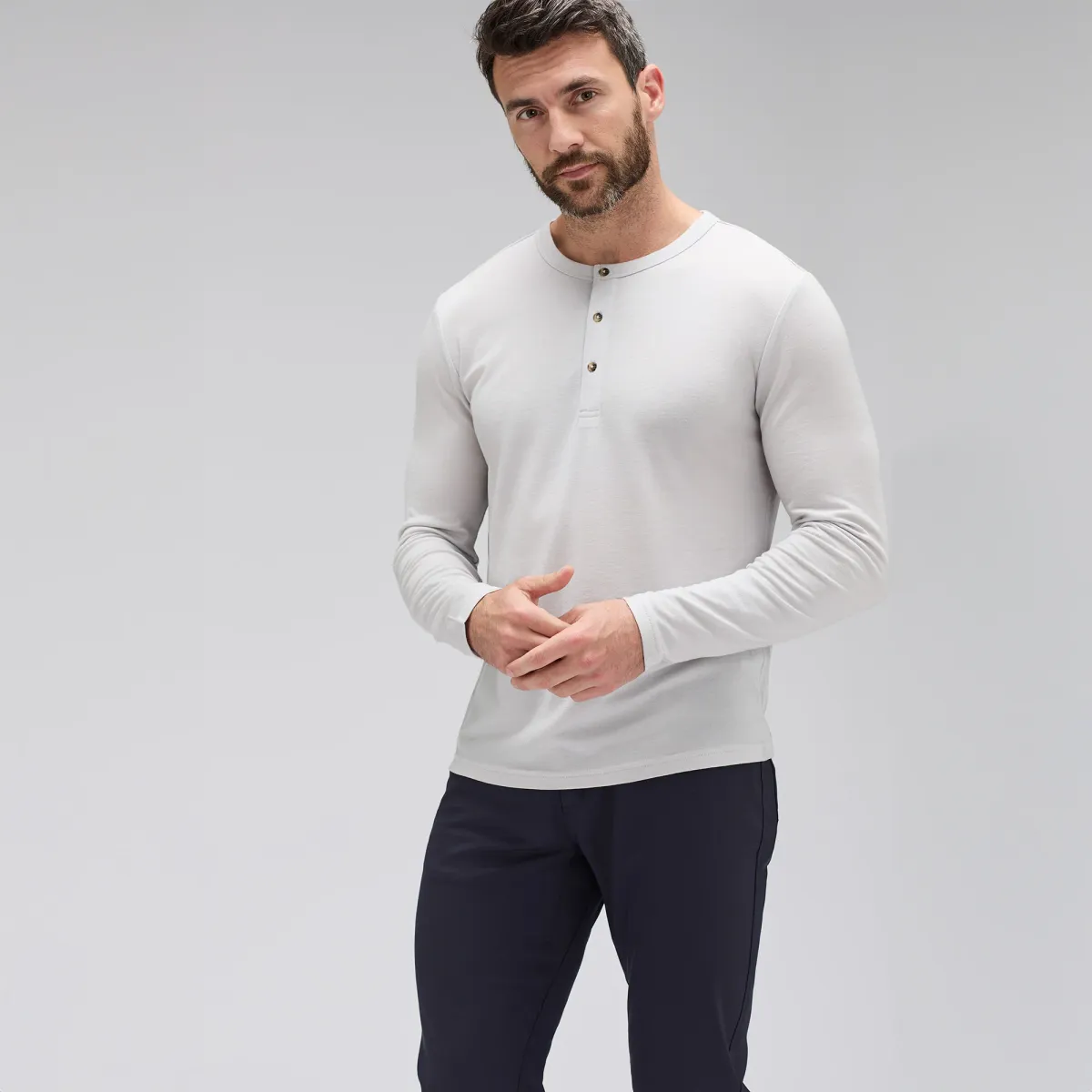 Men's Long Sleeve Merino Henley 34