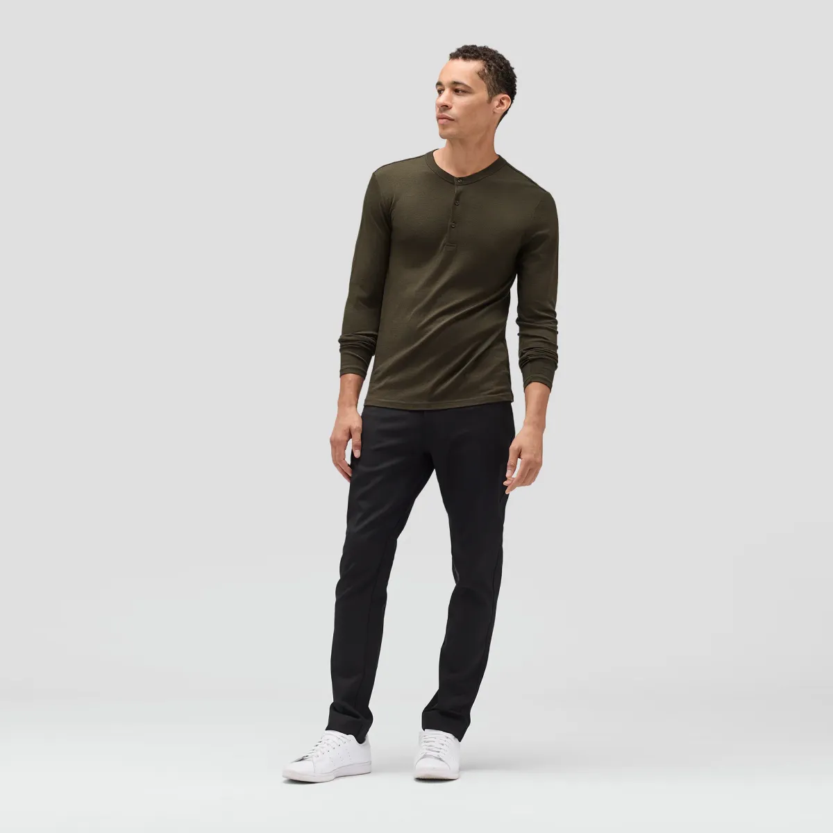Men's Long Sleeve Merino Henley 7