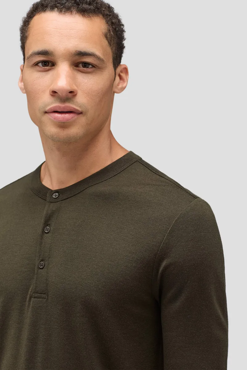 Men's Long Sleeve Merino Henley 8