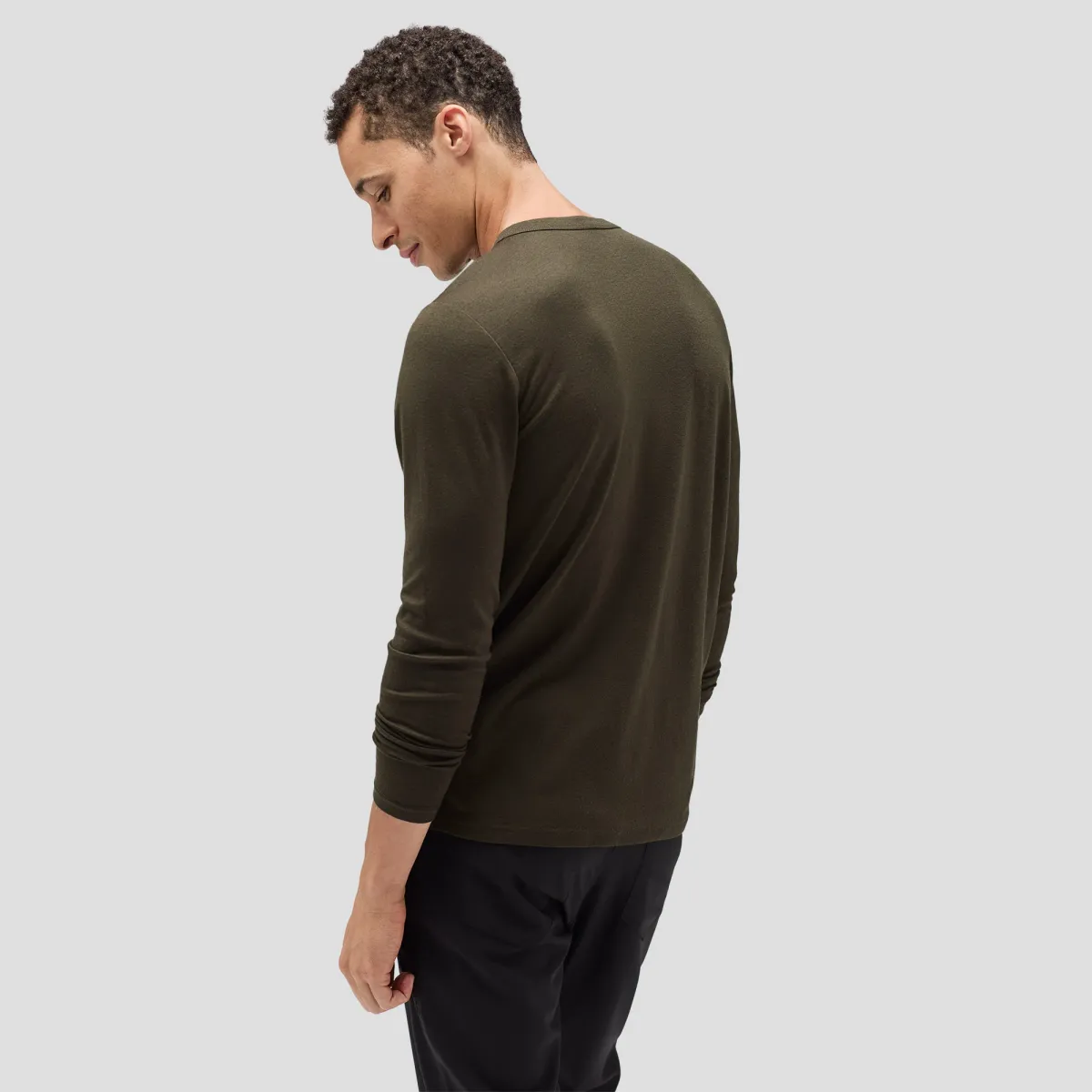 Men's Long Sleeve Merino Henley 9