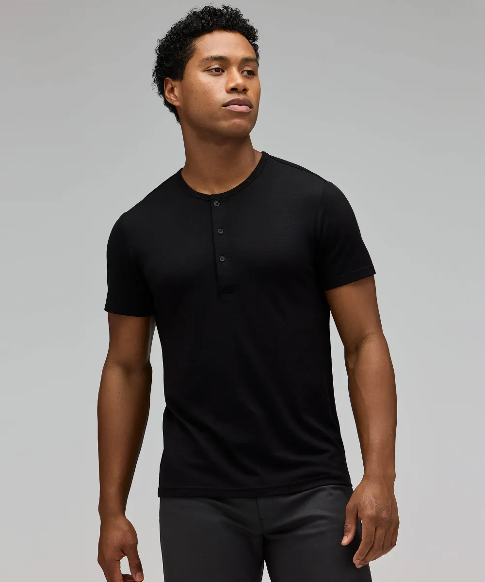 Men's Merino Short Sleeve Henley 18