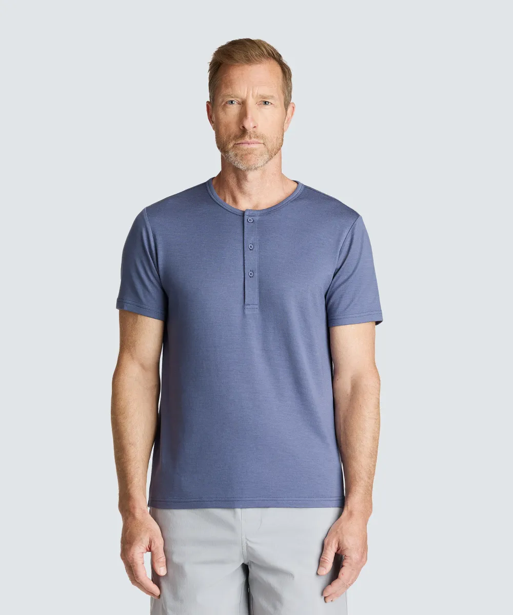 Men's Merino Short Sleeve Henley 24