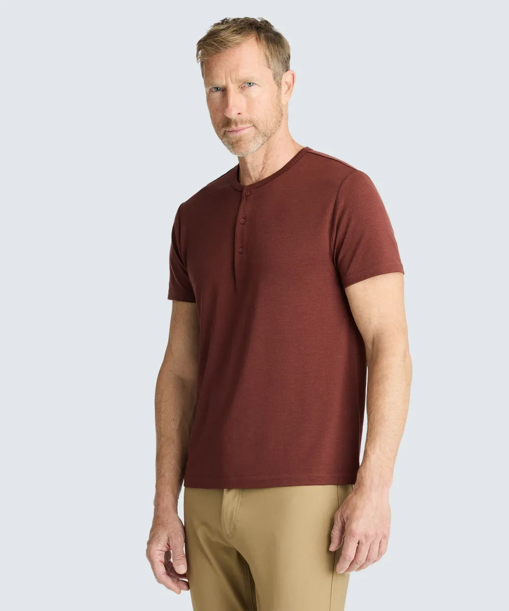 Men's Merino Short Sleeve Henley 34