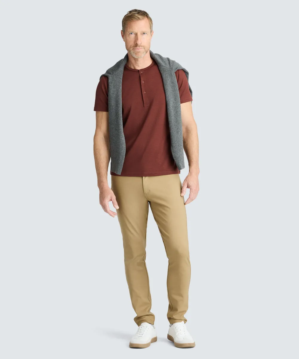 Men's Merino Short Sleeve Henley 35