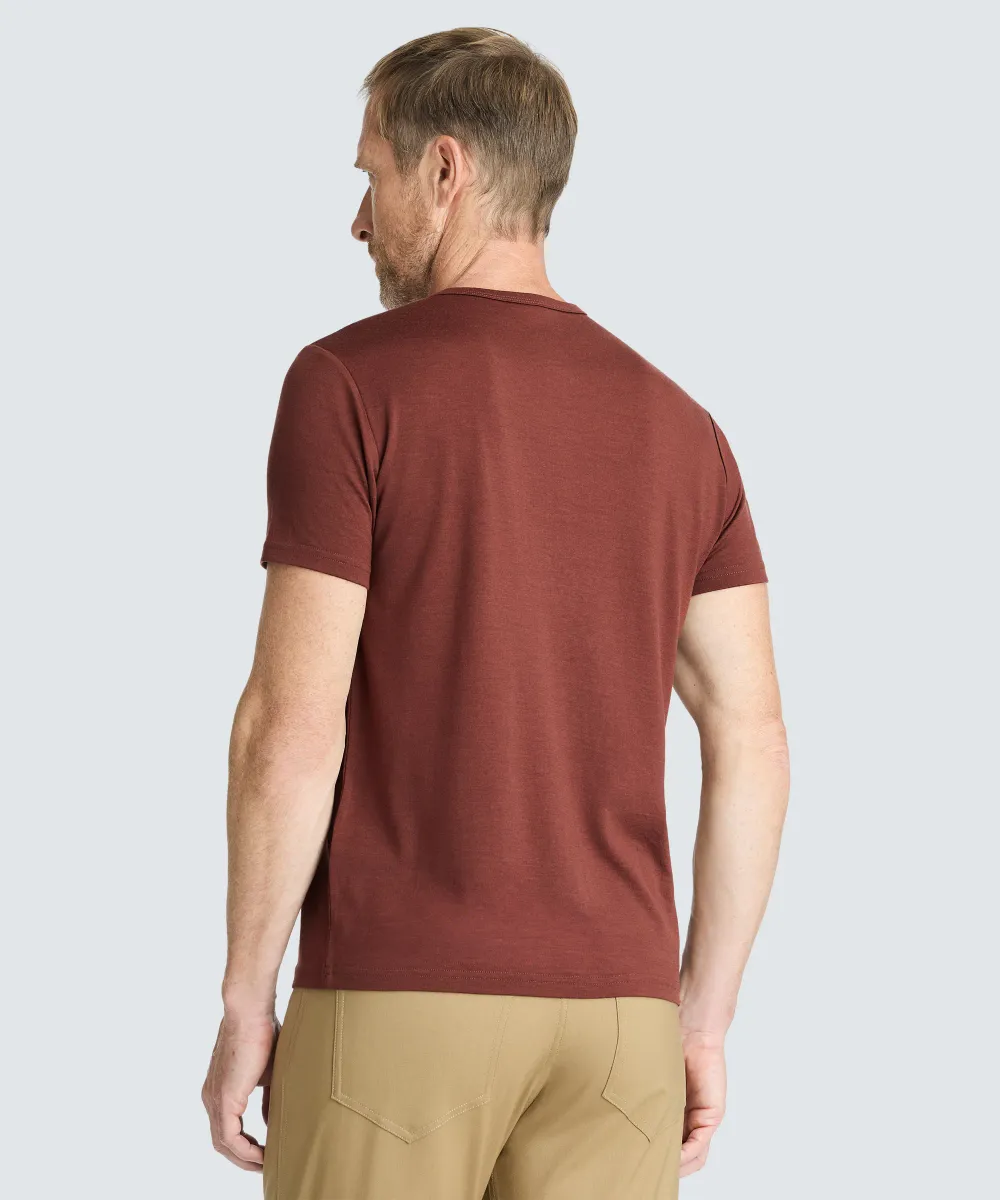 Men's Merino Short Sleeve Henley 36