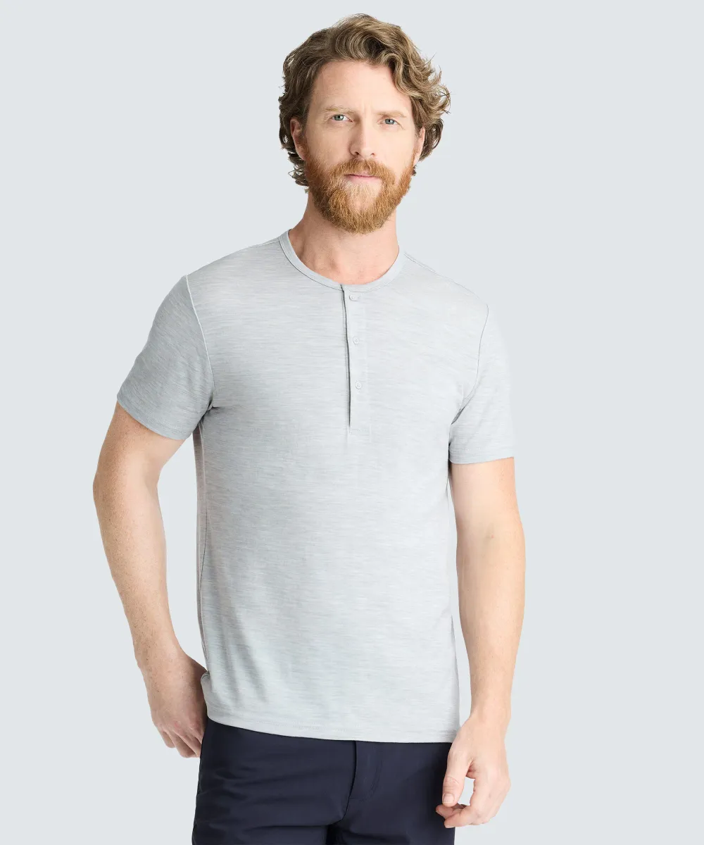Men's Merino Short Sleeve Henley 38