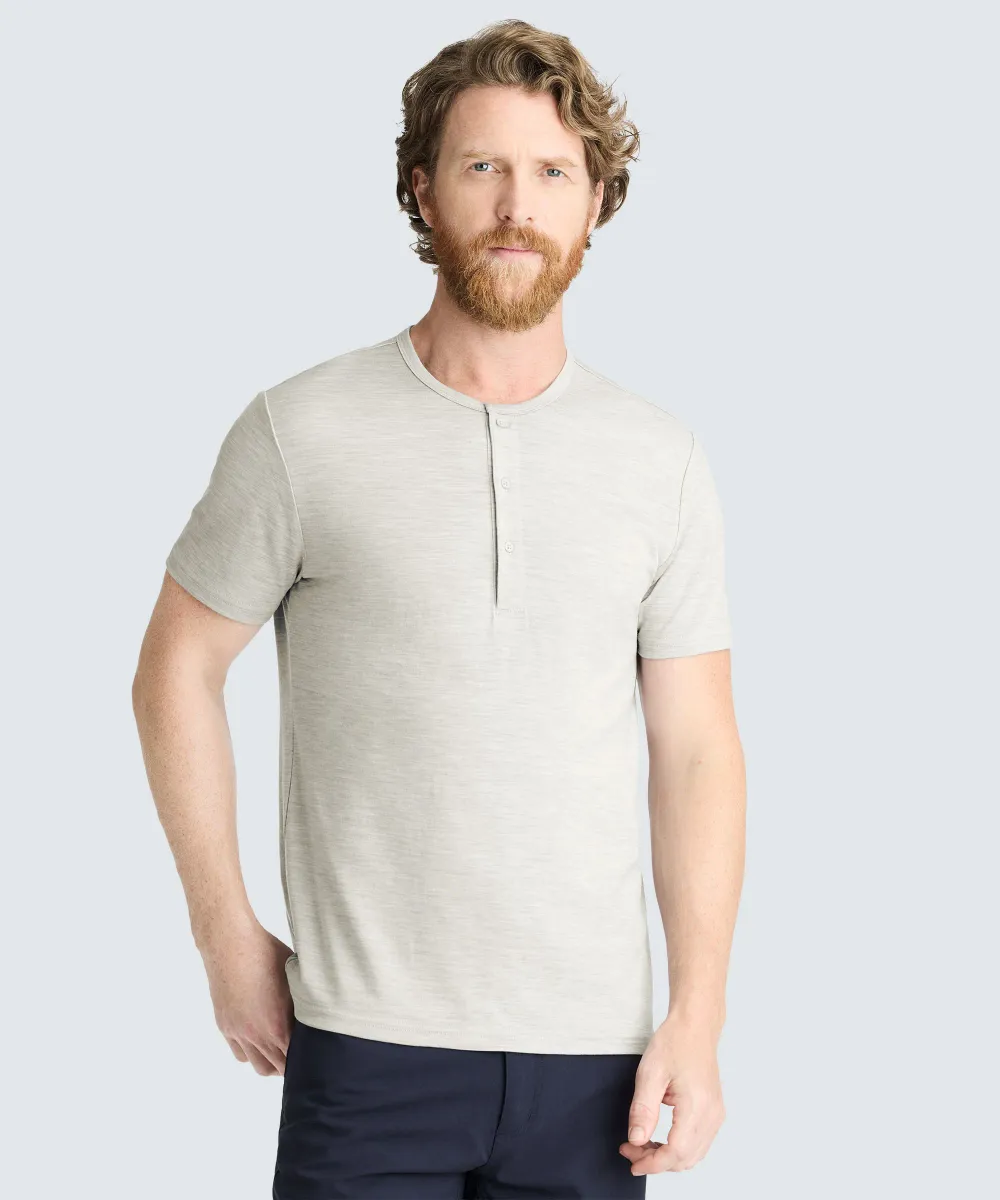 Men's Merino Short Sleeve Henley 44
